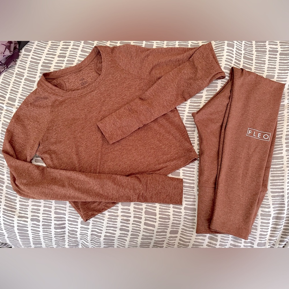 Fleo heathered cappuccino set